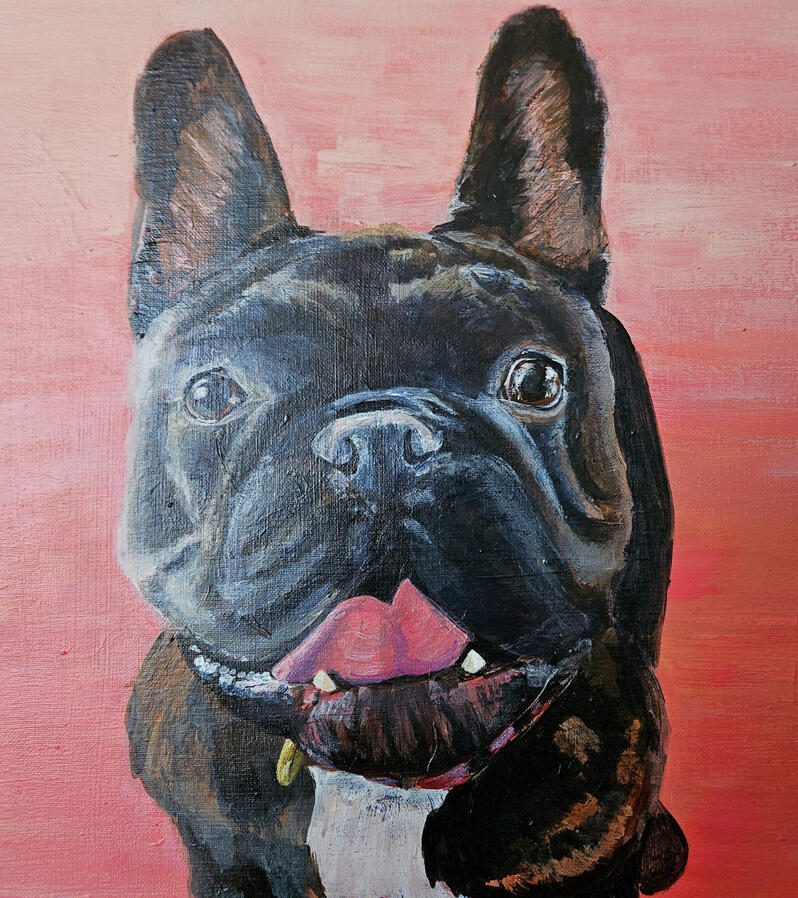 Rooster: acrylic on canvas